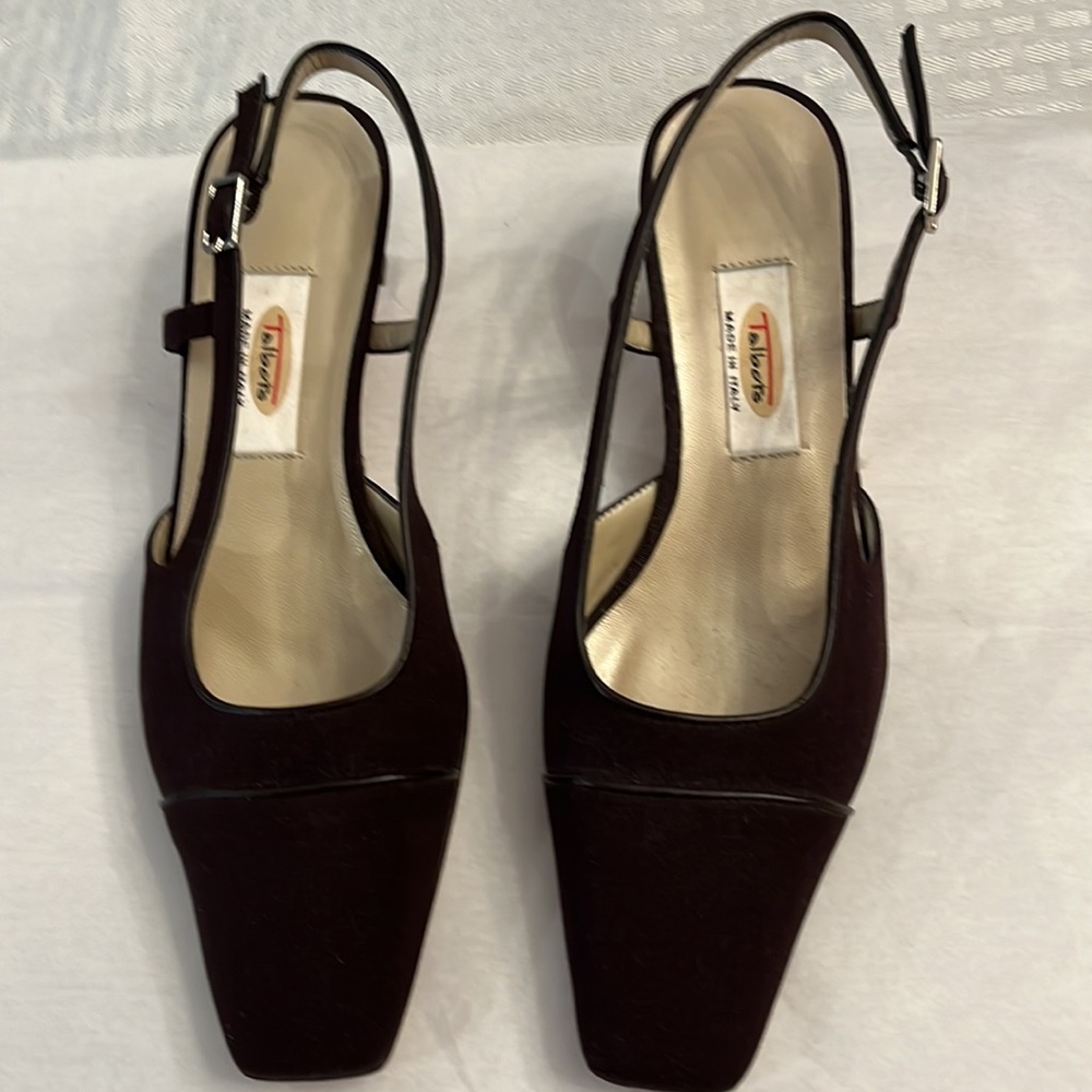 Talbots Woman's Brown Heels. Never Worn. Size 6M. Made in Italy - Picture 2 of 12